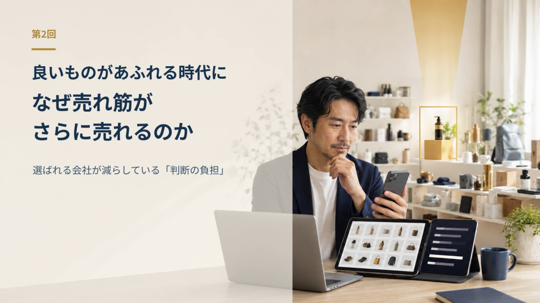 【良いものがあふれる時代に、なぜ売れ筋がさらに売れるのか】選ばれる会社が減らしている「判断の負担」